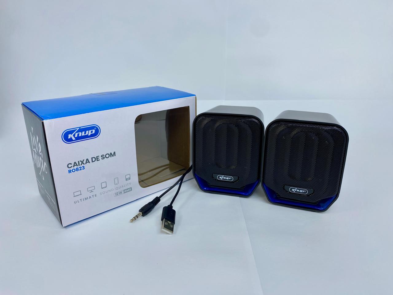 Mini Caixa de Som USB 12W RMS - Knup - KP-RO823